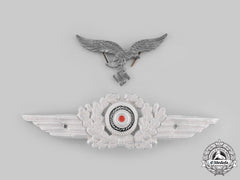 Germany, Luftwaffe. A Pair Of Visor Cap Insignia