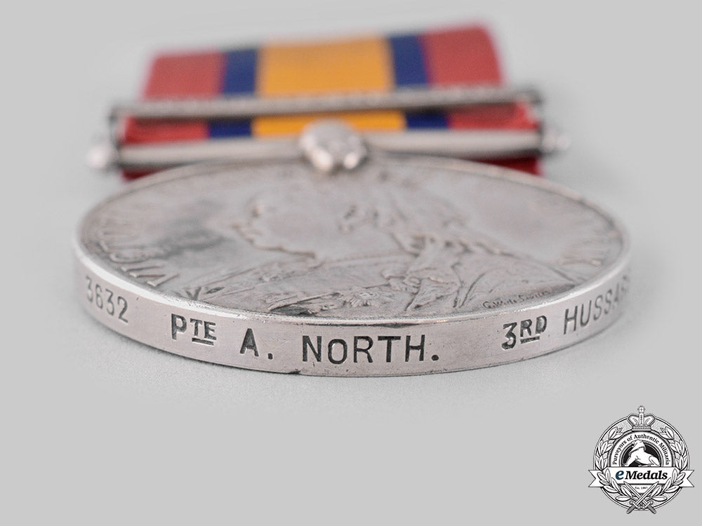 united_kingdom._a_queen's_south_africa_medal1899-1902,_to_private_a._north,3_rd_hussars_ci19_1127