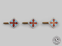 International. Three Sacred Military Constantinian Order Of Saint George Cufflinks In Gold
