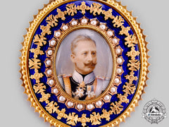 Prussia, Kingdom. A Family Order Of Wilhelm Ii Portrait In Gold, Diamonds And Pearls, C. 1910