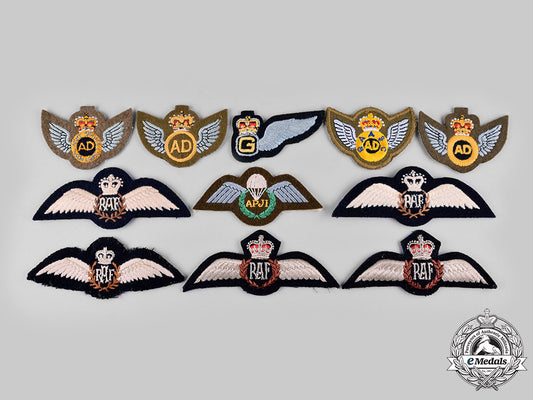 united_kingdom._a_lot_of_eleven_qeii_era_royal_air_force_and_royal_army_air_corps_badges_ci19_2104_2