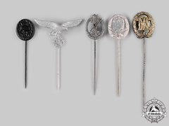 Germany, Wehrmacht. A Lot Of Stick Pin Badges