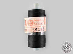 Germany, Hj. A Spool With A Length Of Original Rzm-Marked Hj Black Thread