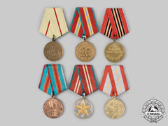 Russia, Soviet Union. Six Commemorative Medals