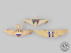 Ecuador, Republic; Guatemala, Republic; Mexico, Republic. Three Pilot Badges