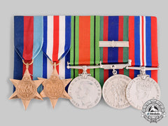 Canada. A Second War Veteran's Group Of Five