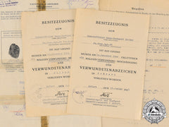 Germany, Heer. A Lot Of Award And Service Documents To Unteroffizier Hans-Gerhard Ritter