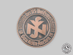 Germany, Nsv. A National Socialist People’s Welfare (Nsv) Köln-Aachen Membership Door Plaque