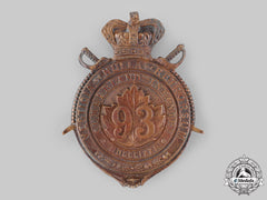 Canada, Dominion. A 93Rd Cumberland Battalion Of Infantry Helmet Plate, C.1890