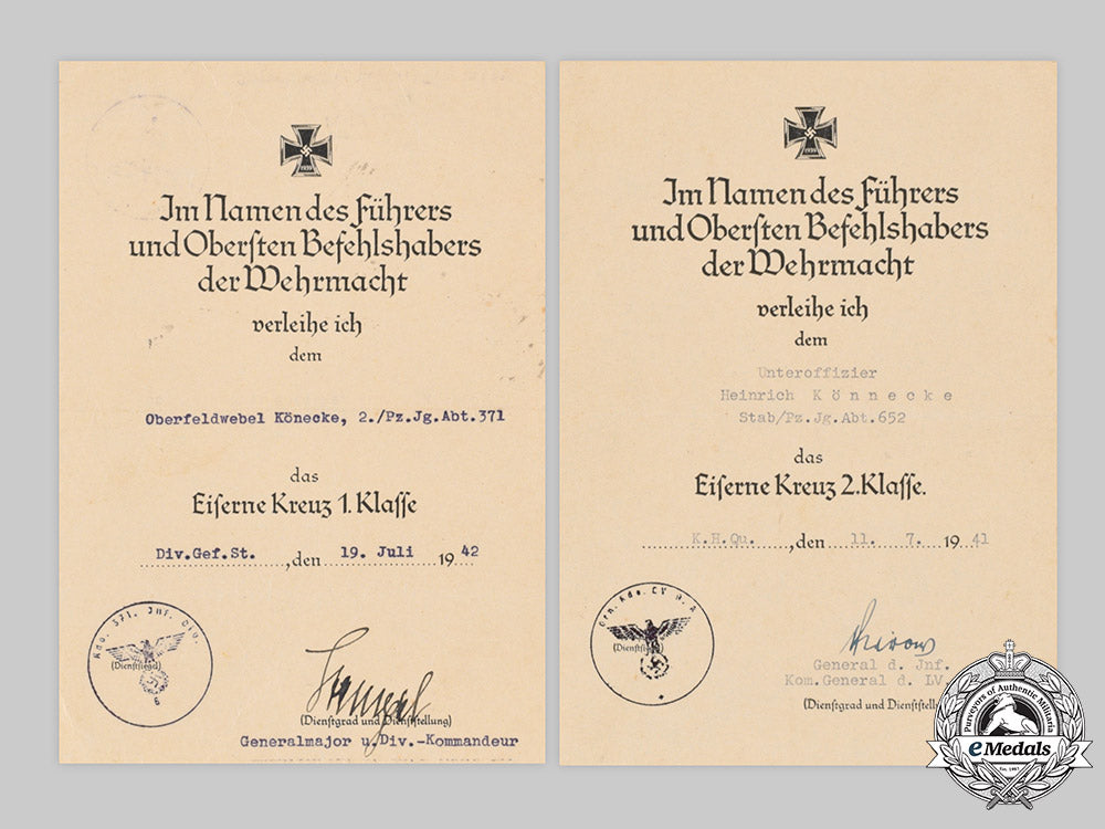 germany,_wehrmacht._a_lot_of_award_documents,_leutnant_könecke,_panzer-_jäger-_abteilung652/371_ci19_4253_2_1