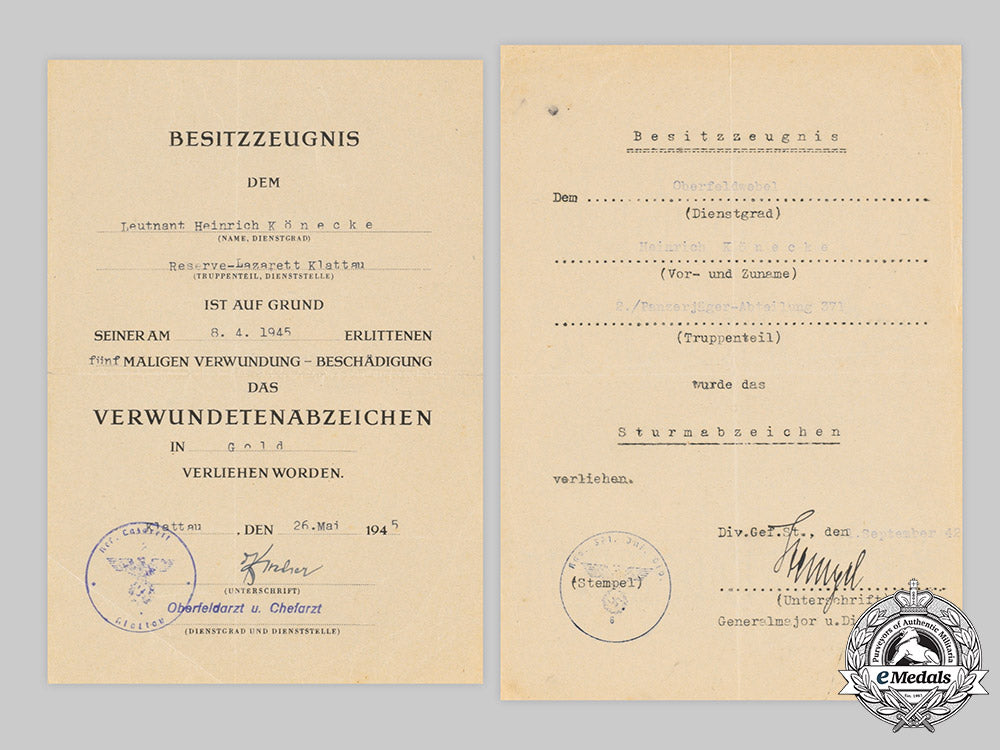 germany,_wehrmacht._a_lot_of_award_documents,_leutnant_könecke,_panzer-_jäger-_abteilung652/371_ci19_4256_2_1