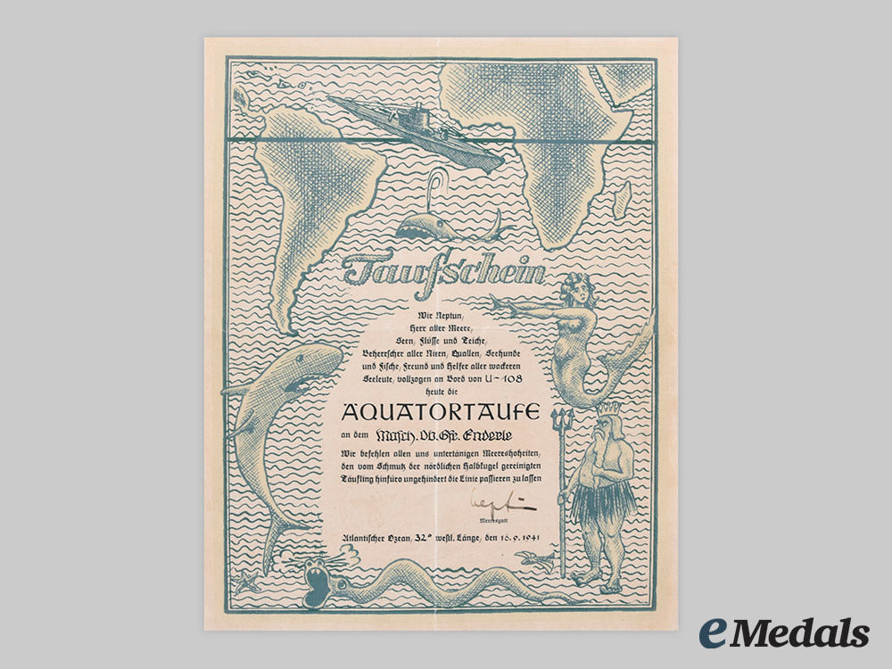 germany,_kriegsmarine._a_rare_set_of_award_documents_to_alfons_enderle,_signed_by_dönitz_ci19_4267_1