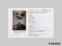 Germany, Ss. A Hiag Missing Persons Report For Ss-Hauptsturmführer Georg Leitner