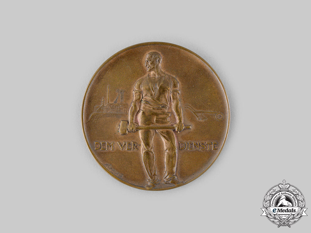 germany,_imperial._a1912_freiberg_ore_mountains_exhibition_medallion,_with_case,_by_friedrich_wilhelm_hörnlein_ci19_4423