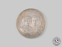 Braunschweig, Duchy. A Duke Ernst August And Duchess Viktoria Luise Silver Coronation Medallion