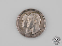 Saxe-Weimar, Grand Duchy. An 1892 Golden Wedding Anniversary Silver Medallion, By Gottfried Bernhard Loos