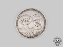Braunschweig, Duchy. A Duke Ernst August And Duchess Viktoria Luise Silver Coronation Medallion, By L. Christian Lauer