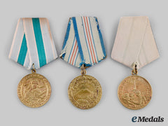 Russia, Soviet Union. Three Second War Defence Medals