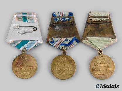 russia,_soviet_union._three_second_war_defence_medals_ci19_4716_1_1