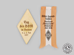 Germany, Hj. A Pair Of Hj & Bdm Commemorative Insignia