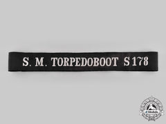 Germany, Imperial. A Torpedo Boat S178 Cap Tally Ribbon