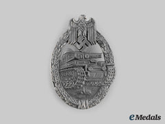 Germany, Wehrmacht. A Panzer Assault Badge, Silver Grade, By Wilhelm Hobacher