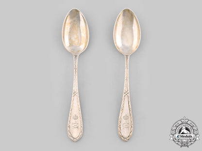 saxe-_weimar-_eisenach,_grand_duchy._a_pair_of_silver_teaspoons_by_m.h._wilkens&_söhne_ci19_5185