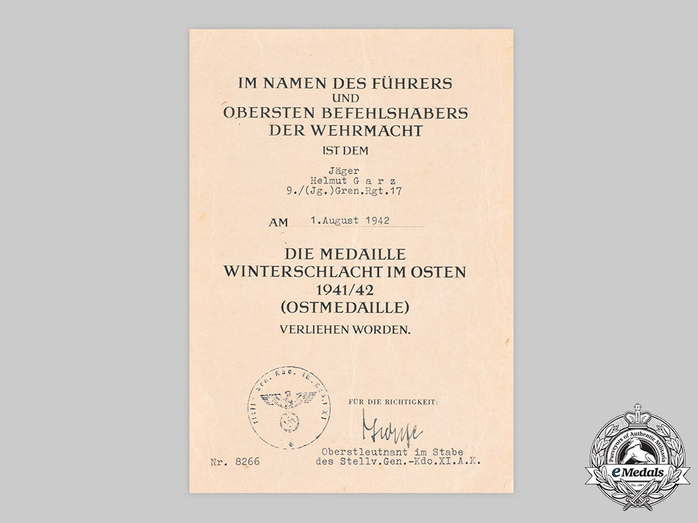 germany,_wehrmacht._an_eastern_front_medal,_with_award_document_to_helmut_garz,_by_förster&_barth_ci19_6092