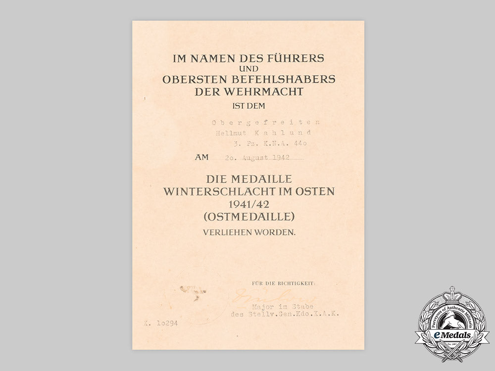 germany,_wehrmacht._an_eastern_front_medal,_with_award_document_to_hellmut_kahlund,_by_deschler&_sohn_ci19_6105