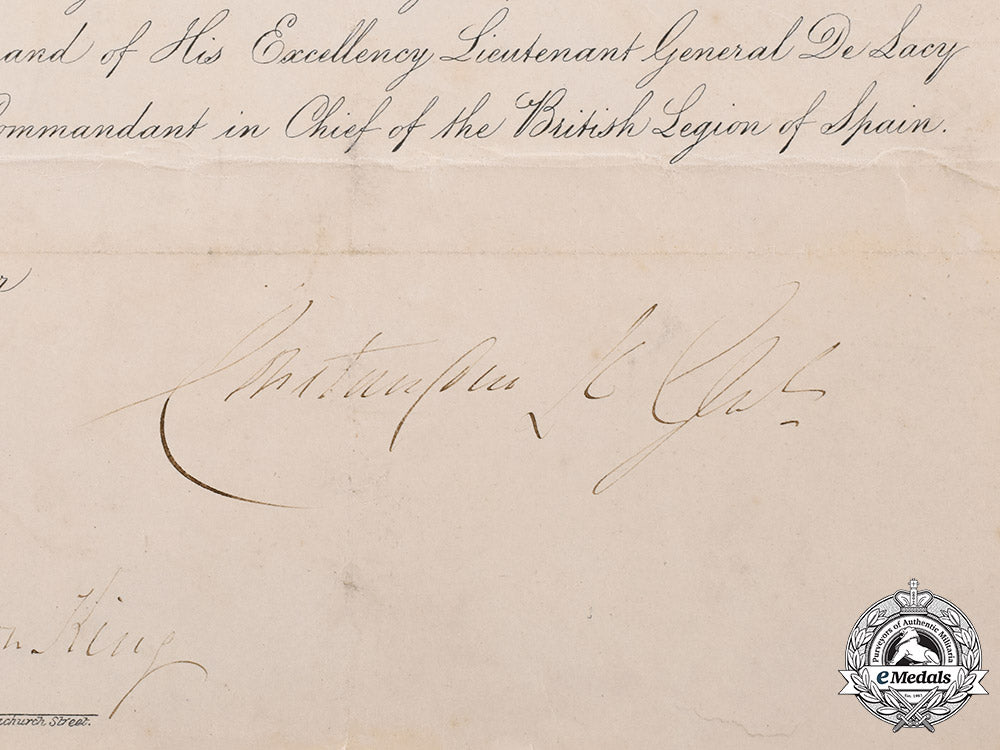 spain,_kingdom._a_san_sebastian_medal&_bestowal_document_to_asst._surgeon_alfred_king,7_th_infantry_regiment_of_the_british_legion,1836_ci19_6274