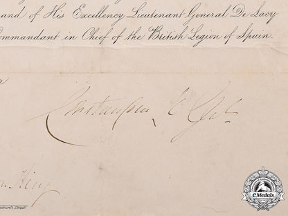 spain,_kingdom._a_san_sebastian_medal&_bestowal_document_to_asst._surgeon_alfred_king,7_th_infantry_regiment_of_the_british_legion,1836_ci19_6274