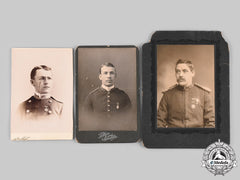 United States. Three Vintage Officer Studio Photographs