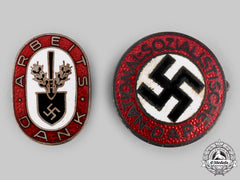 Germany, Third Reich. A Pair Of Membership Badges