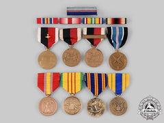 United States. A Lot Of Eight Medals And Five Ribbon Bars