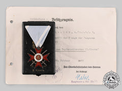 Bulgaria, Kingdom. An Order Of Military Bravery, Iv Grade Ii Class With Case, To Obergefreiter Rehwoldt