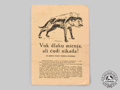 Croatia, Independent State. An Anti-Soviet Propaganda Leaflet