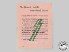 Germany, Ss. A Bosnian Ss Recruiting Pamphlet
