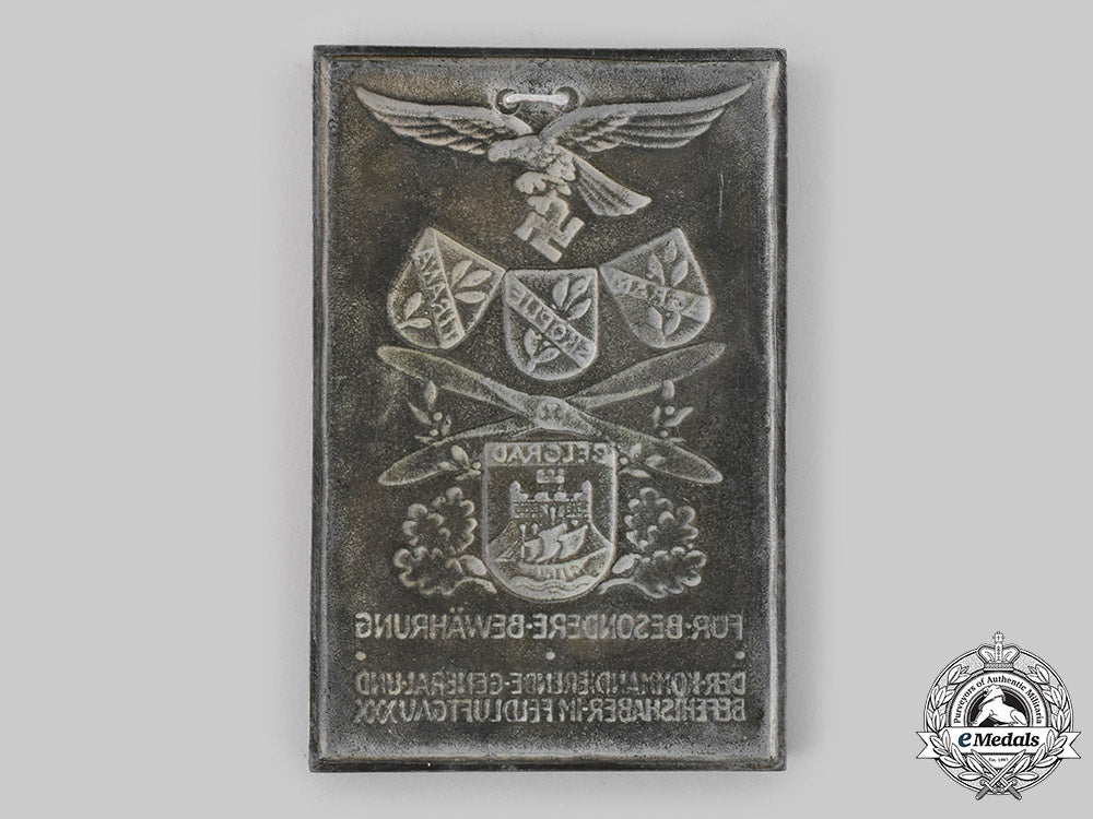 germany,_luftwaffe._a1942_honour_plaque_to_oberstleutnant_kurt_nabakowski_ci19_7346