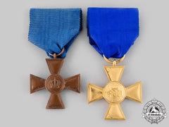 Prussia, Kingdom. A Pair Of Long Service Crosses