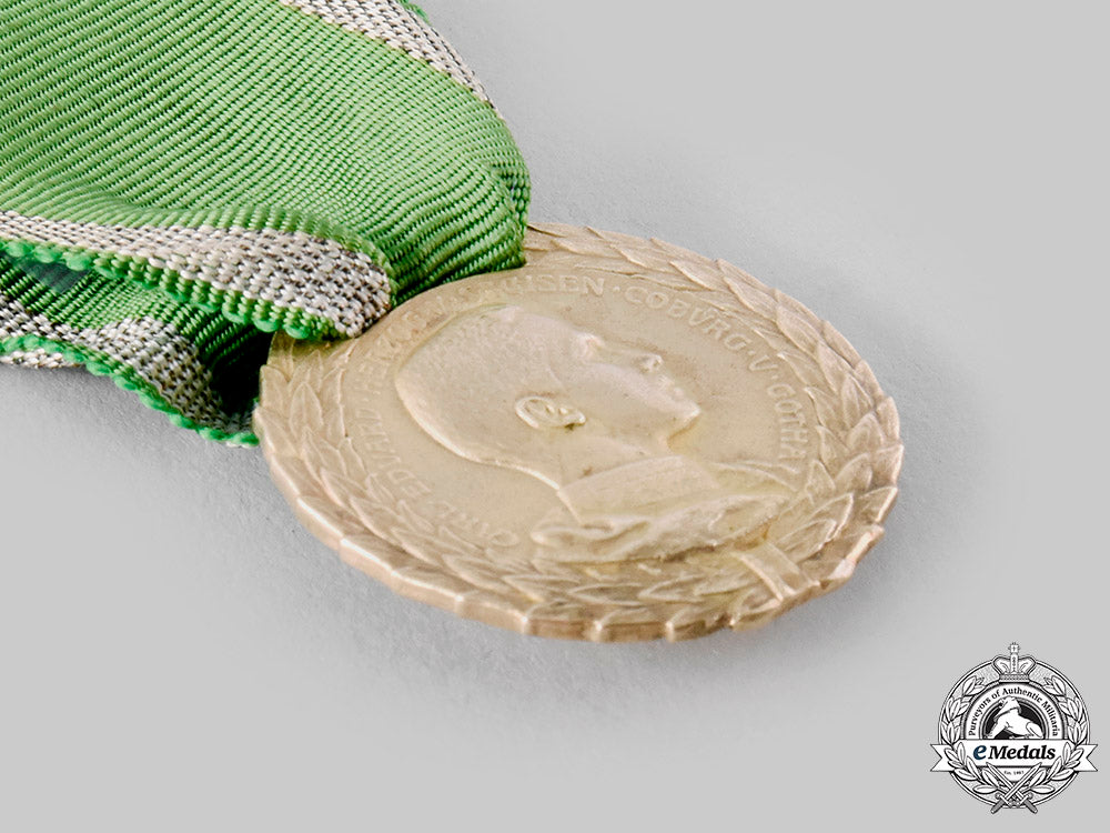 saxe-_coburg_and_gotha,_duchy._a_silver_medal_for_art_and_science_with_laurel_branches,_c.1914_ci19_7684_1_1