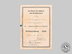 Germany, Wehrmacht. A Pair Of Award Documents To Sergeant Wilhelm Möhlenbruch, 1937