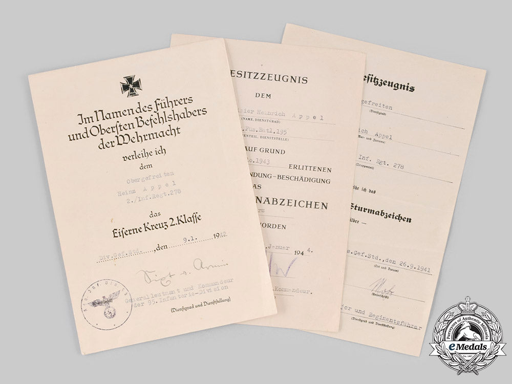 germany,_heer._a_lot_of_award_documents_to_senior_lance_corporal_heinrich_appel(_wia)_ci19_7896