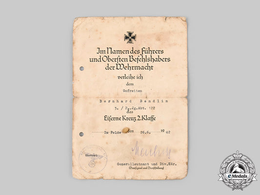 germany,_heer._an_iron_cross_ii_class_award_document,3_rd_panzerjäger_division122,1942_ci19_8023