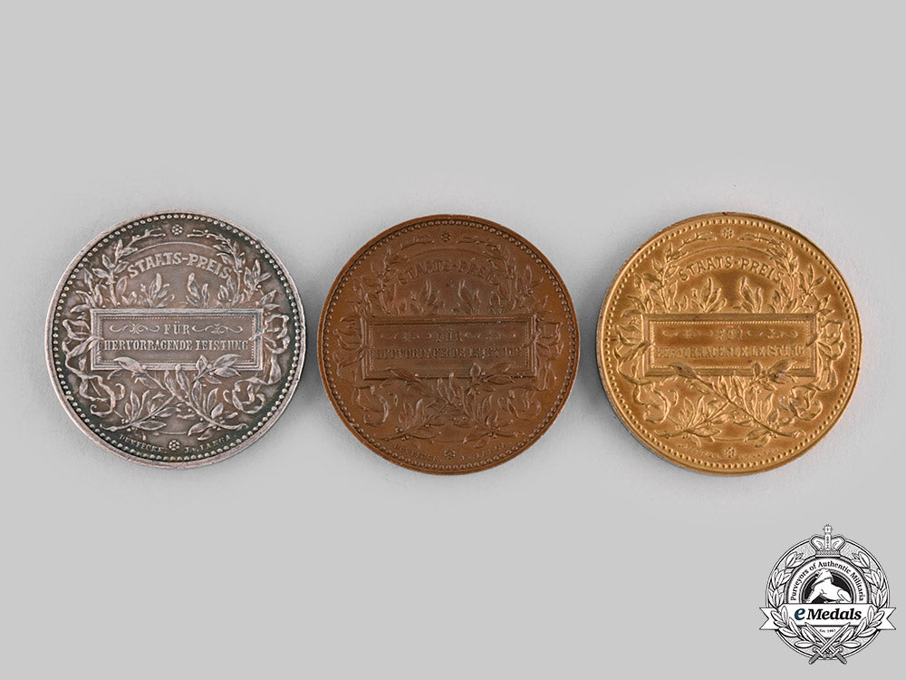 lubeck,_free_city._a_lot_of_state_award_table_medals,_c.1890_ci19_8479