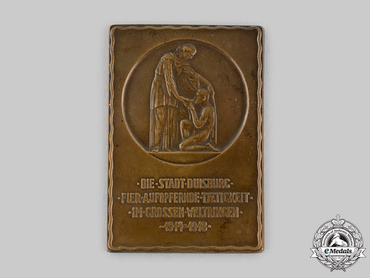 germany,_weimar_republic._german_reich_plaque_of_the_city_of_duisburg_for_self-_sacrificing_activity,_c.1920._ci19_8558