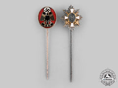 Germany, Third Reich. A Pair Of Stick Pins