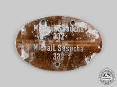 Germany, Kriegsmarine. An Eastern Legionnaire Identity Tag To Michail Sasucha