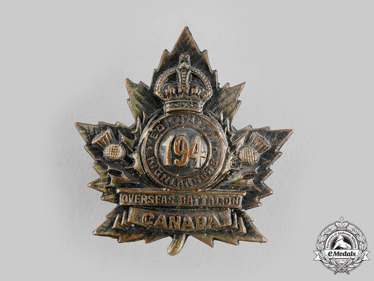 canada,_cef_a194_th_infantry_battalion"_edmonton_highlanders"_cap_badge,_by_ash_bros,_c.1916_ci19_9337