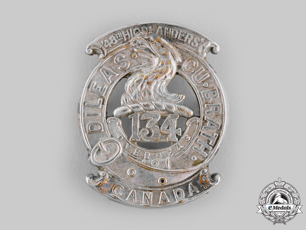 canada,_cef._a134_th_infantry_battalion"48_th_highlanders"_officer's_glengarry_badge,_c.1916_ci19_9343