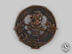 Canada, Cef. A 241St Infantry Battalion Officer's Glengarry Badge, By Ellis Bros, C.1917